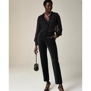 J. Crew Kate slim-fit pant in velvet black size 10